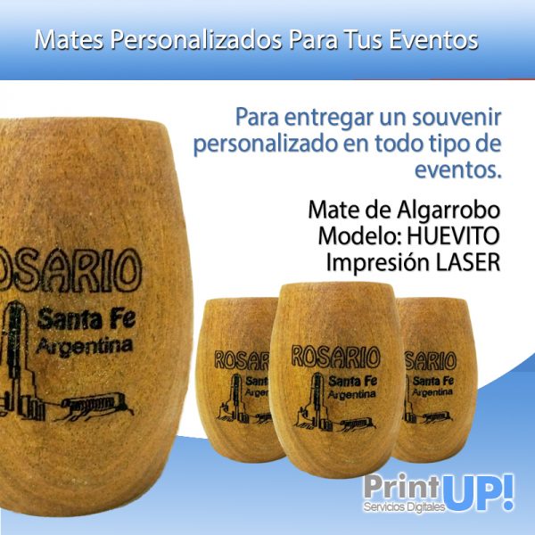 Mate de Algarrobo Mod.: Huevito - Compra Mínima 5 Unidades.