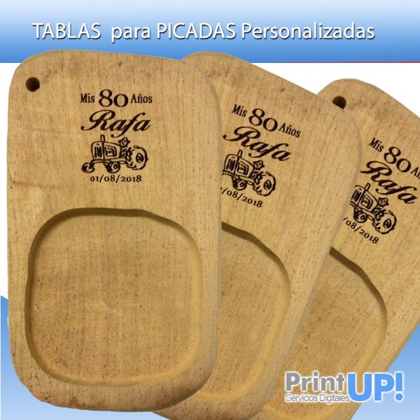 Tablas Para Picadas UN CUENCO Personalizada (logo Texto) Láser - Compra Mínima 15 Unidades. - Imagen 3