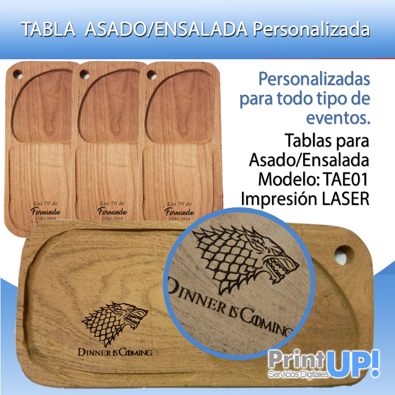 Tabla de madera para asados