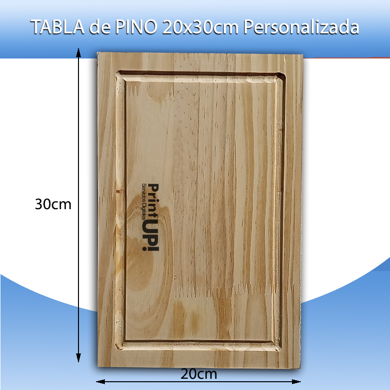 Tablas Corte/picada Pino 20x30cm Personalizadas Láser (4 Canal) - Compra Mínima 5 Unidades. - Imagen 3