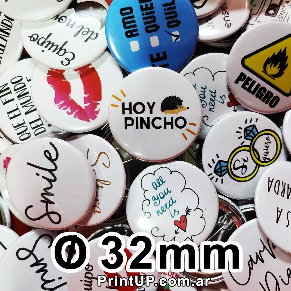 Prendedor Pin Botón Personalizado 32mm - x10 Unidades - Imagen 3